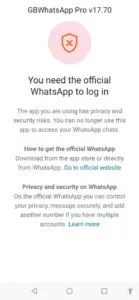 gbwhatsapp ban